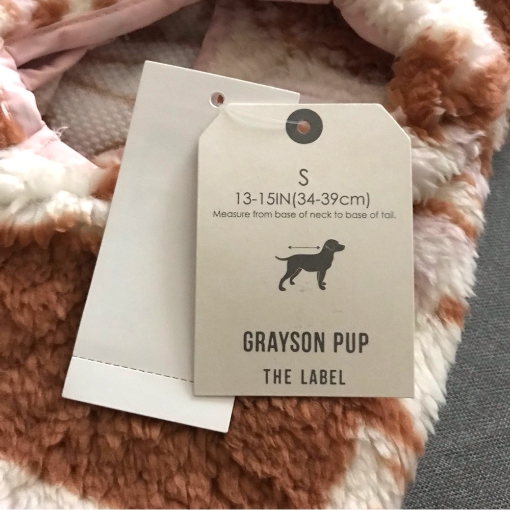 Cozy Brown and Cream Dog Sherpa Sweater - Picture 6 of 8